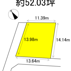 福岡市東区蒲田　売地　52坪 画像1