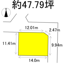 久留米市藤山町　売地　47坪 画像1