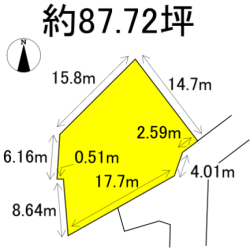 朝倉市堤　売地　87坪 画像1