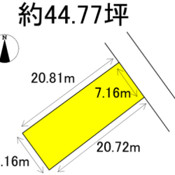 鳥栖市山浦町　売地　44坪 画像1