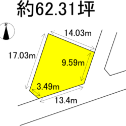 朝倉市三奈木　売地　62坪 画像1