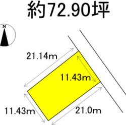 鳥栖市山浦町　売地　72坪 画像1