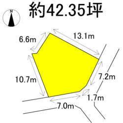 久留米市藤山町　売地　42坪 画像1