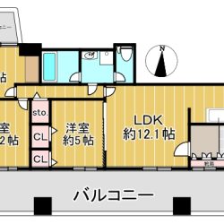 トーカンマンション警固　7階部分　3LDK 画像1