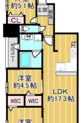 アソシアタワー大濠ベネフィス　8階部分　3LDK 画像1